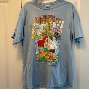 Disney Princess The Little Mermaid Retro Cover T-Shirt Ariel Blue XL